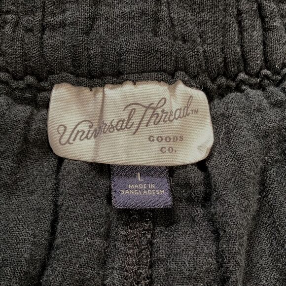 UNIVERSAL THREAD Cotton Black Shorts Pockets Stretch Waistband Womens Large - Picture 5 of 8